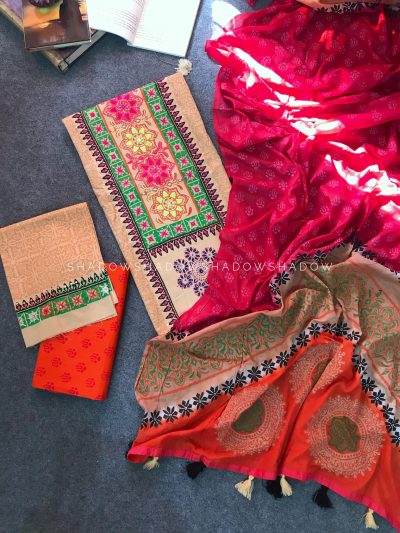Hand Stitch Butics(3 Piece)
