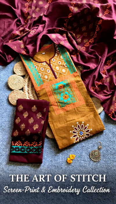 আমাদের পিওর কটন এমব্রয়ডারি & স্ক্রিন প্রিন্টেড ড্রেস, স্টাইল + আরাম = পারফেক্ট কম্বো! 😍