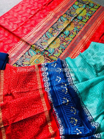 New Premium Cotton Block Print (3 Piece)