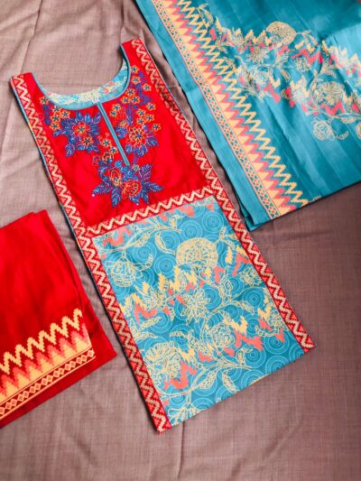 আমাদের পিওর কটন এমব্রয়ডারি & স্ক্রিন প্রিন্টেড ড্রেস, স্টাইল + আরাম = পারফেক্ট কম্বো! 😍