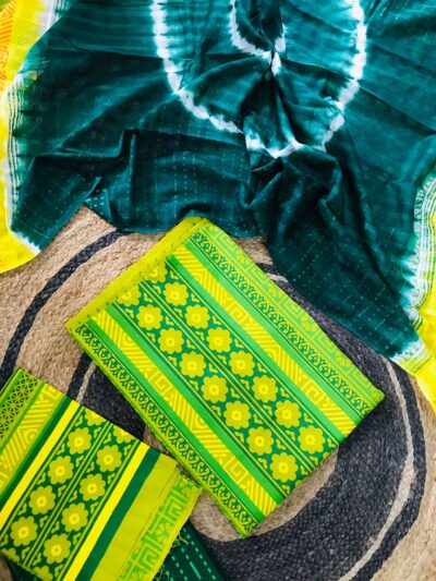 New Premium Cotton Block Print (3 Piece)